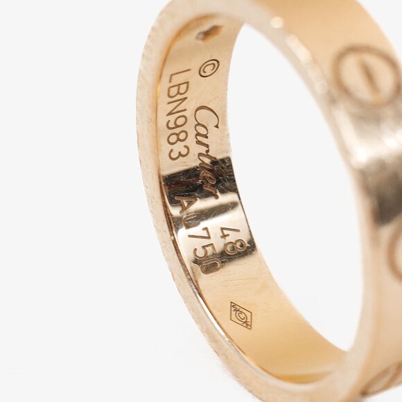 Cartier Love 18k Rose Gold Diamond Pave Ring - Picture 4 of 6